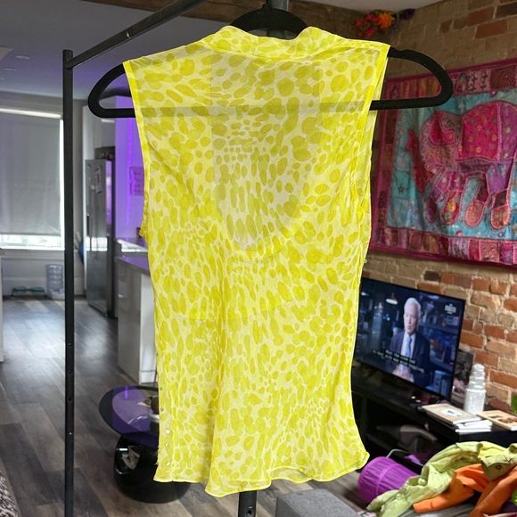 Lime Green Sequin Going-out Top - Picture 4 of 4